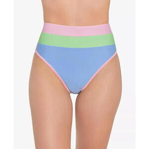 Salt + Cove Juniors' Colorblocked High Waist Bikini Bottoms Size L
